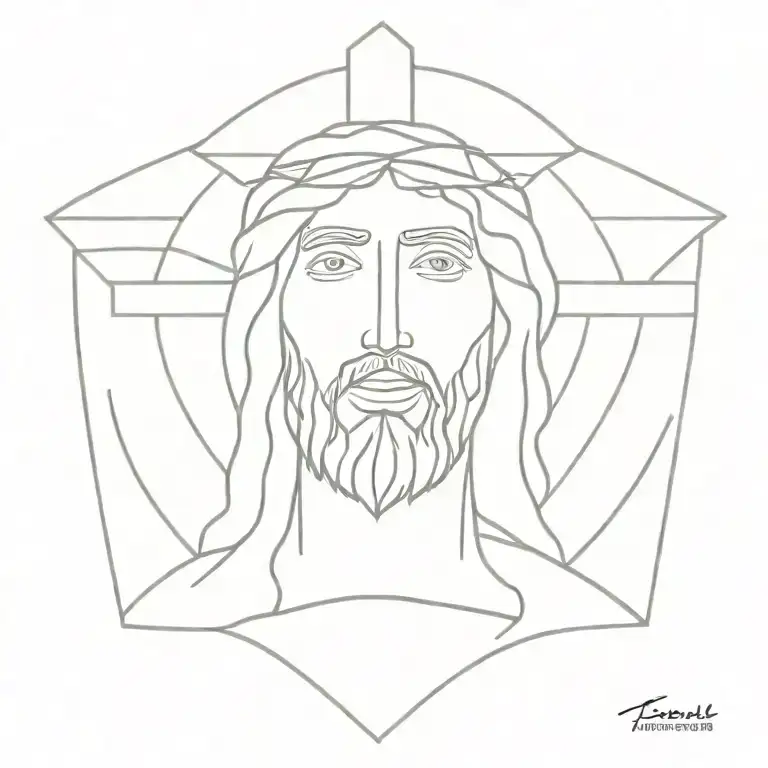 jesus tattoo design idea