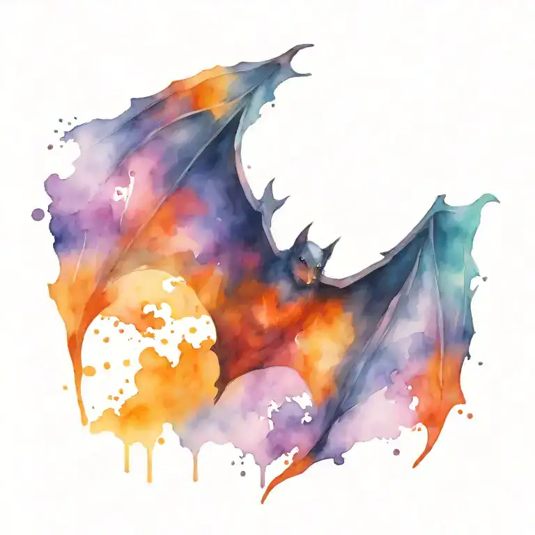 bat tattoo design idea