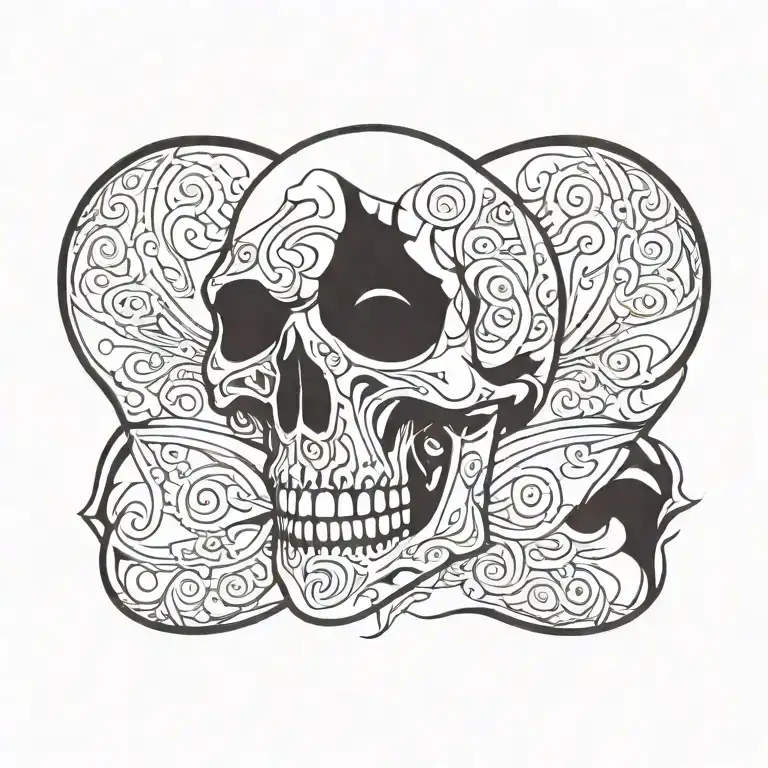 skull tattoo design idea