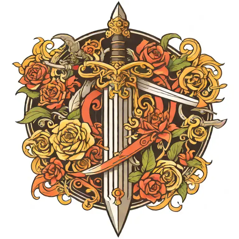 sword tattoo design idea