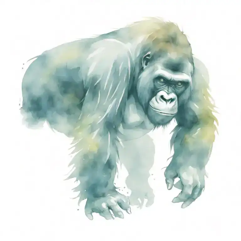 gorilla tattoo design idea
