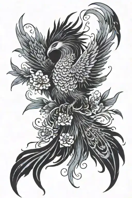 phoenix tattoo design idea