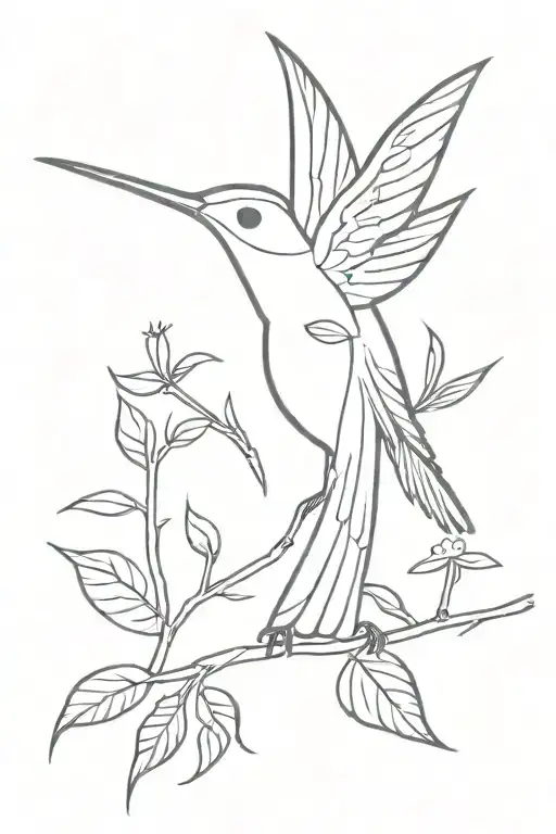 hummingbird tattoo design idea