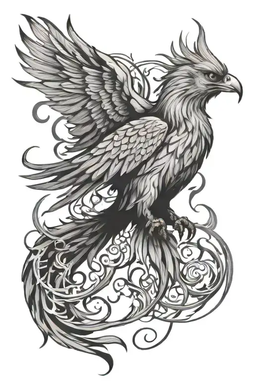 phoenix tattoo design idea