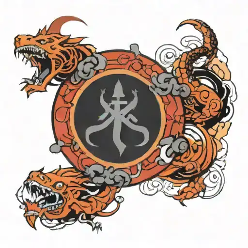 Incorporate elements from Full Metal Alchemist with a scientific twist tattoo design idea