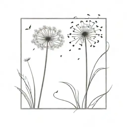 dandelion tattoo design idea