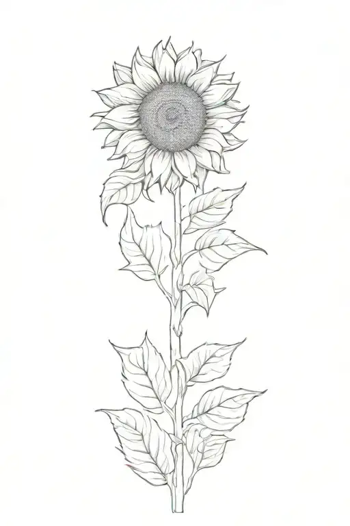sunflower tattoo design idea