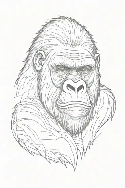 gorilla tattoo design idea