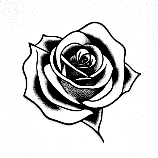 Minimalistic Rose Sketch Drawing: Trendy Tiny Tattoo Design Stock  Illustration - Illustration of minimalist, background: 287600109