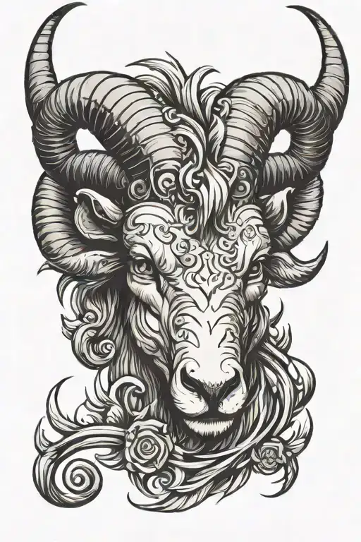 aries tattoo design idea