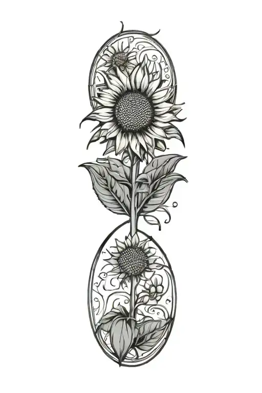 sunflower tattoo design idea