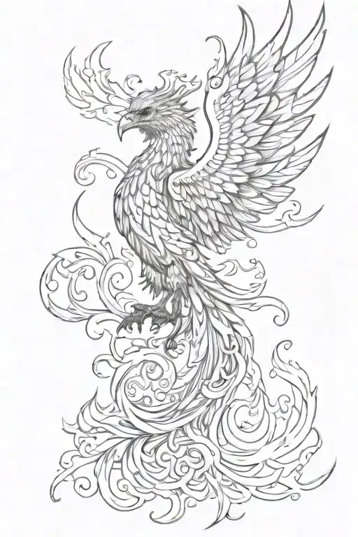 phoenix tattoo design idea