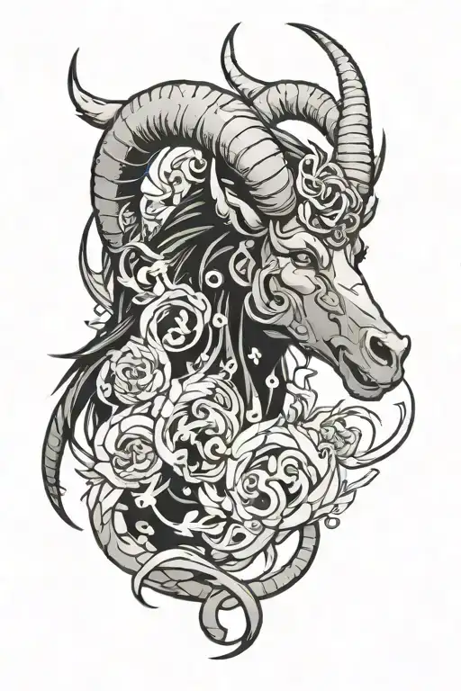 capricorn tattoo design idea