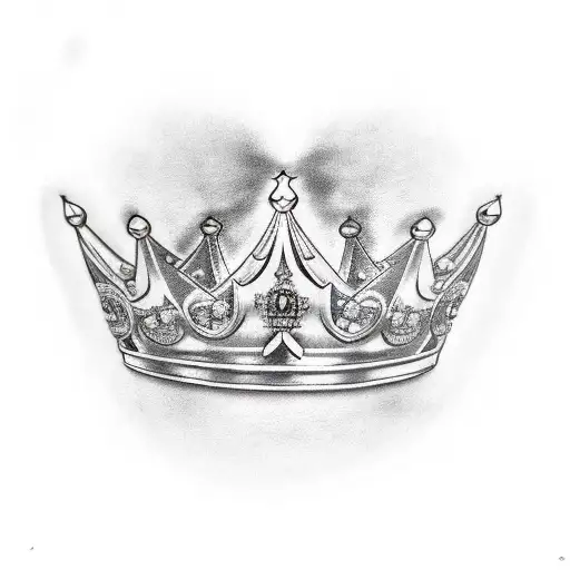 queen crown tattoo drawing