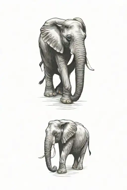 elephant tattoo design idea