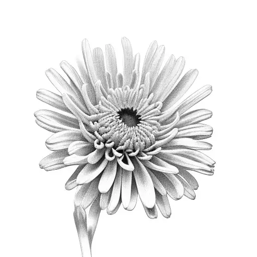Chrysanthemum tattoo design idea