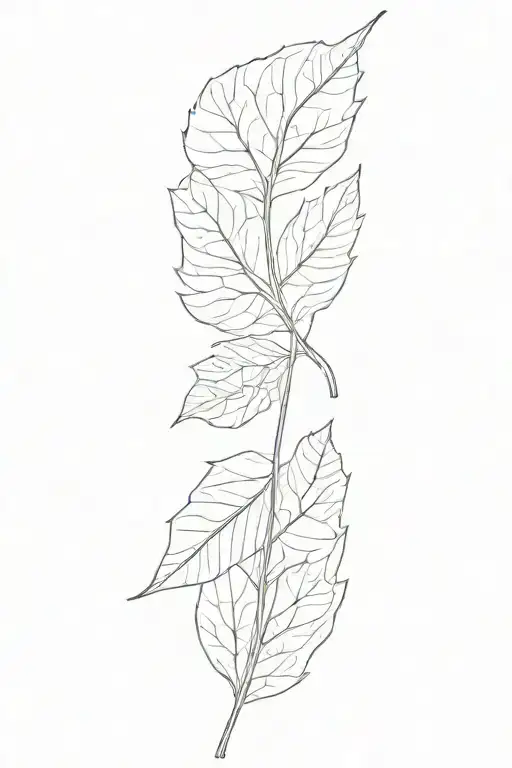 leaf tattoo design idea
