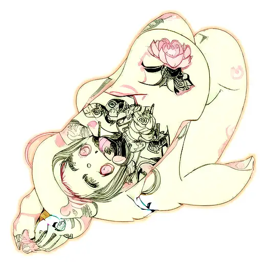 Peony tattoo design idea