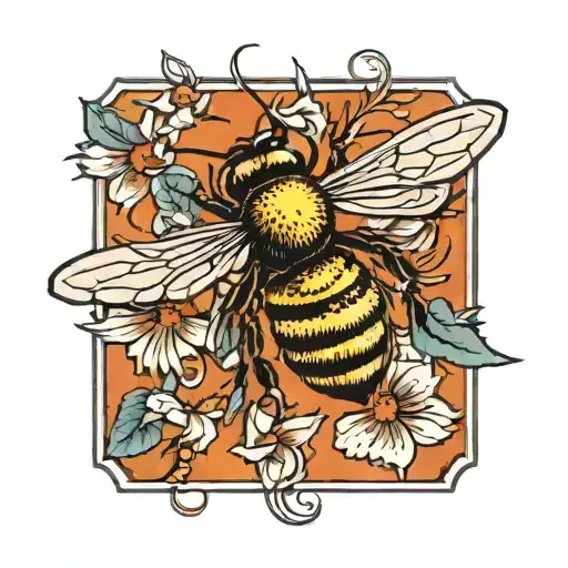 bee tattoo design idea