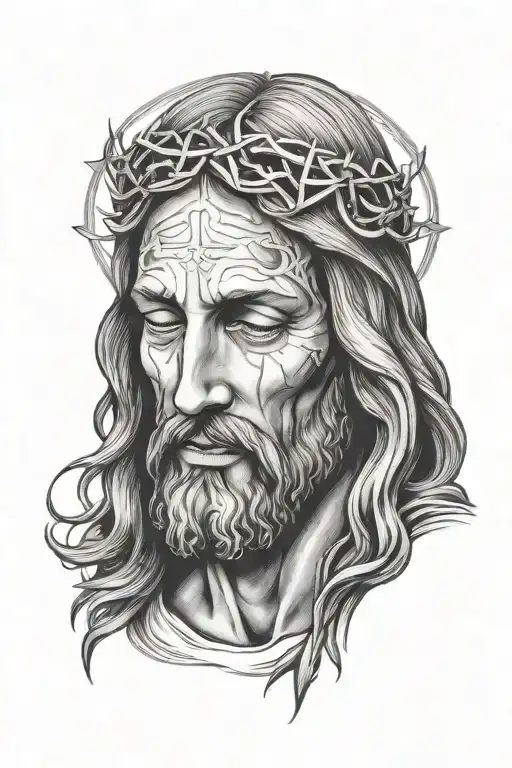 jesus tattoo design idea