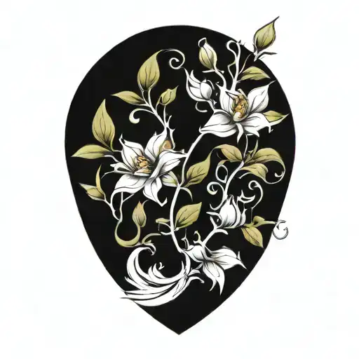 floral tattoo design idea