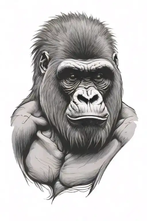 gorilla tattoo design idea