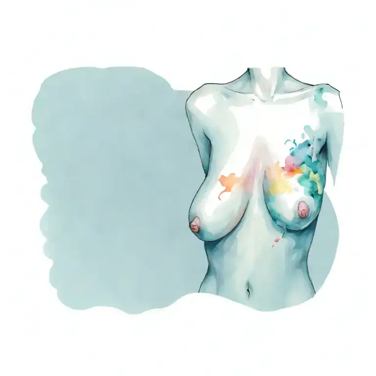 breast tattoo design idea