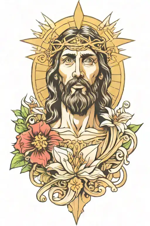 jesus tattoo design idea