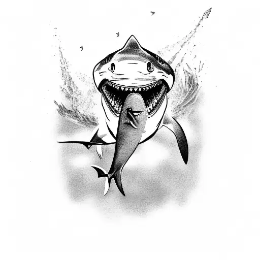 Polynesian style shark tattoo set. Vector illustration. 6764414 Vector Art  at Vecteezy