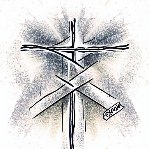 Brown wooden cross with gray chain illustration, The Old Rugged Cross Wood  Christian cross Drawing, wood, christianity, cross png | PNGEgg