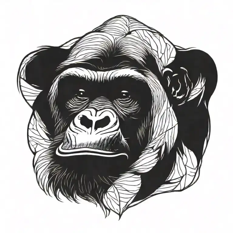 gorilla tattoo design idea