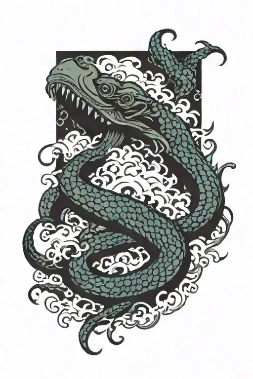 kraken tattoo design idea