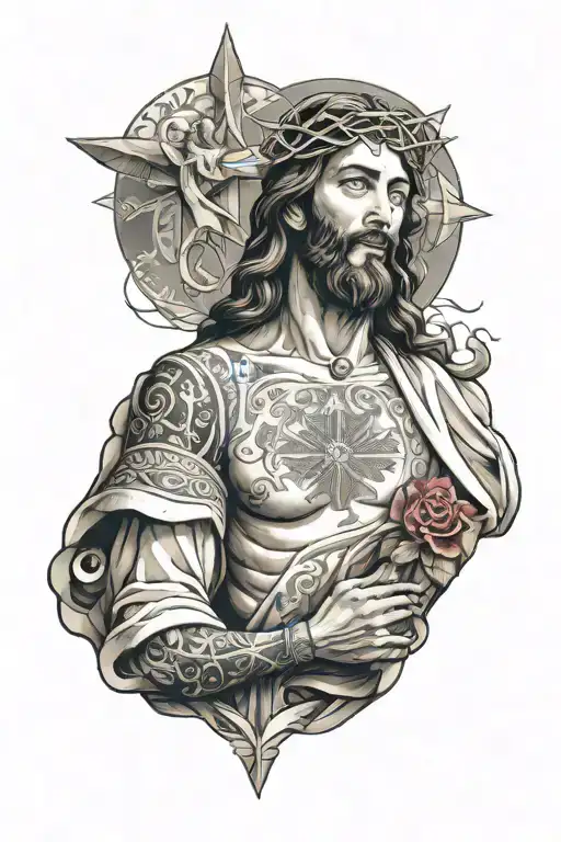 jesus tattoo design idea