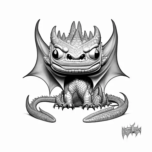 Funko Pop, Toothless Dragon tattoo design idea