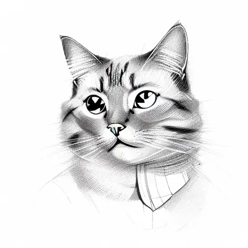 Zentangle stylized cat Sketch for tattoo or tshirt vector illustration   Fosin 6026883  Stockfresh