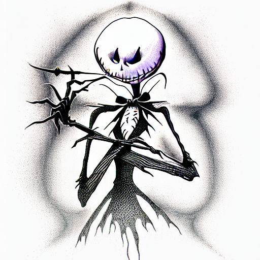 Nightmare before Christmas Jack Skellington tattoo design idea