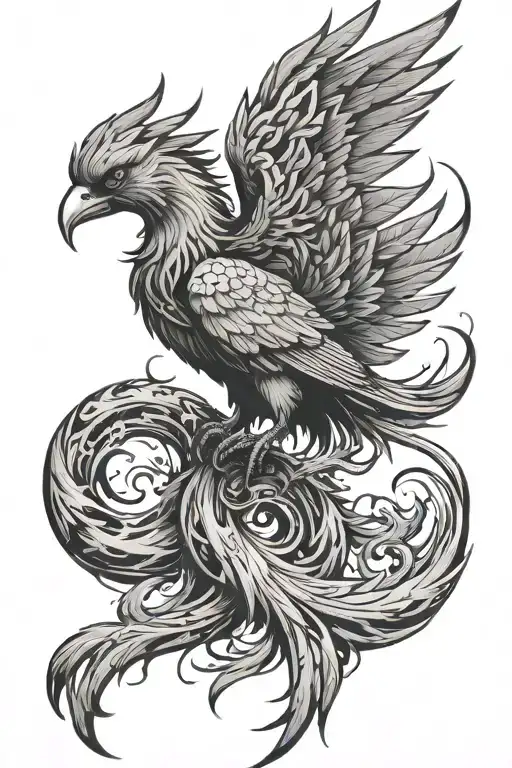 phoenix tattoo design idea