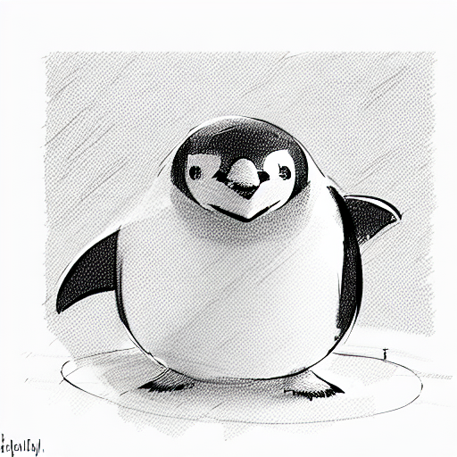 Penguin Semi Colon tattoo design idea