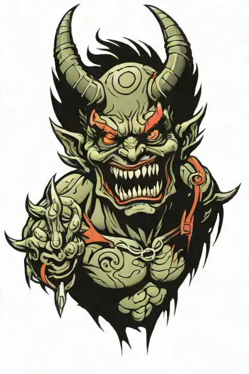 demon tattoo design idea