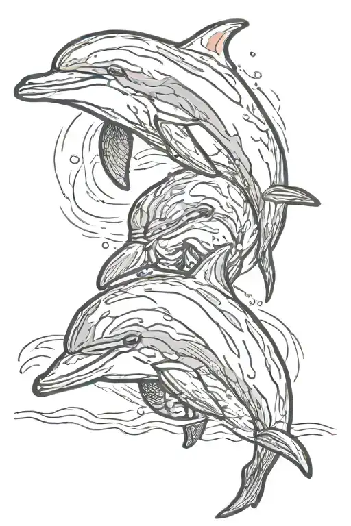 dolphin tattoo design idea