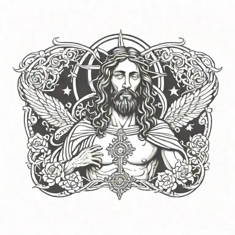 jesus tattoo design idea