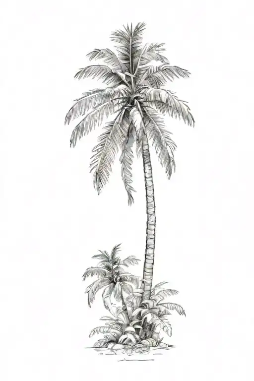 palm-tree tattoo design idea