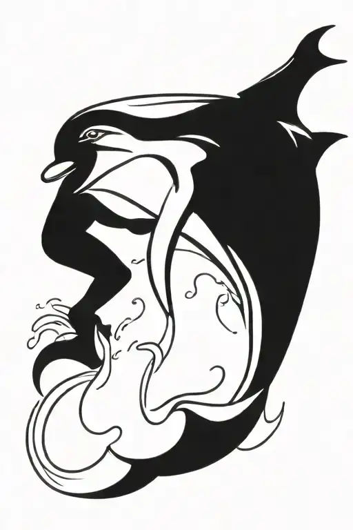 dolphin tattoo design idea