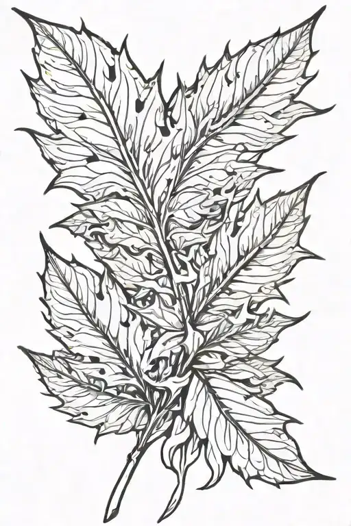 leaf tattoo design idea