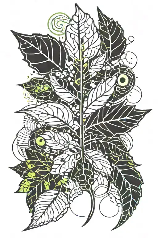 leaf tattoo design idea