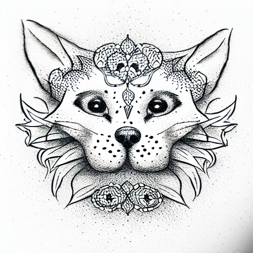 Dotwork Paw Print Tattoo Idea  BlackInk