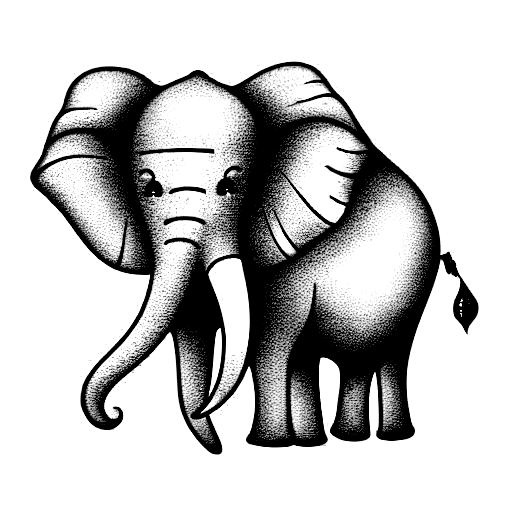 Elephant tattoo design idea