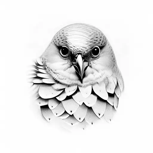 Black and Grey Blue Jay Tattoo Idea - BlackInk AI