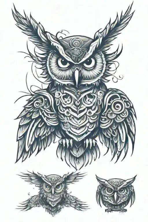 owl tattoo design idea