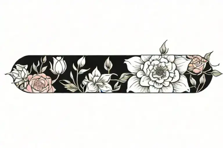floral tattoo design idea